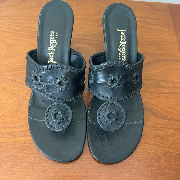 Jack Rogers Classic Black Open Back Sandals Size US 7M - Picture 7 of 8
